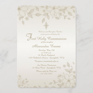 Shaded Floral Invitation Kaart