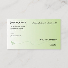 Shaded Green met lijn Fleur de lis Visitekaartje