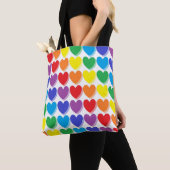 Shaded Rainbow Hearts Tote Bag (Dichtbij)