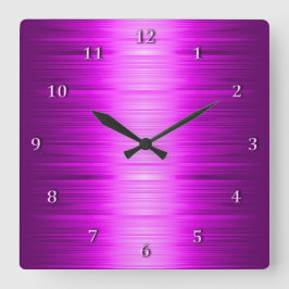 Shaded Red Raspberry Amethyst Square Wall Clock Vierkante Klok