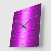Shaded Red Raspberry Amethyst Square Wall Clock Vierkante Klok (Hoek)