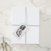 Shaded Terrier Label, vrolijke afwerking Cadeaulabel (Met Touw)