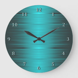 Shaded Turquoise Aqua Wall Clock Grote Klok