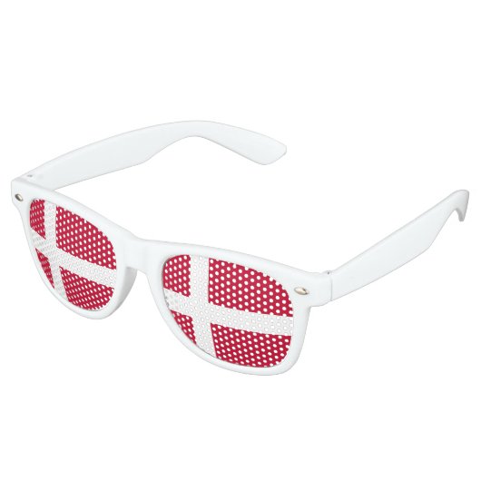 Shades & Deense zonnebril/Deense vlag Retro Zonnebril (Gekanteld)