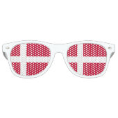 Shades & Deense zonnebril/Deense vlag Retro Zonnebril (Voorkant)