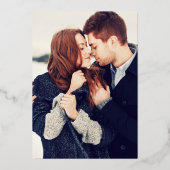 Shades - Donkere fotobruiloft Folie Uitnodiging (Achterkant)