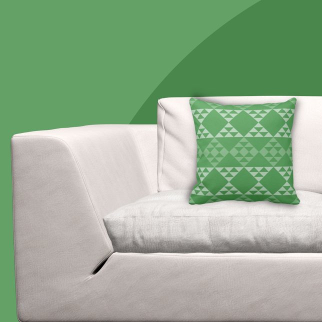 Shades en Green Triangle Pattern Sierkussen (Creator heeft geüpload)
