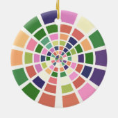 Shades en Hues van het Kleurwiel Keramisch Ornament (Achterkant)