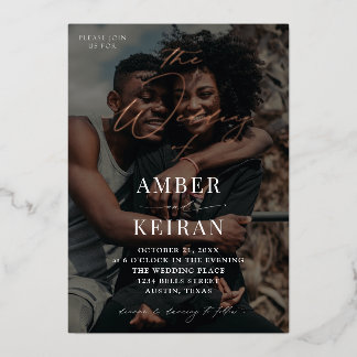 Shades- Foto Wedding Folie Uitnodiging