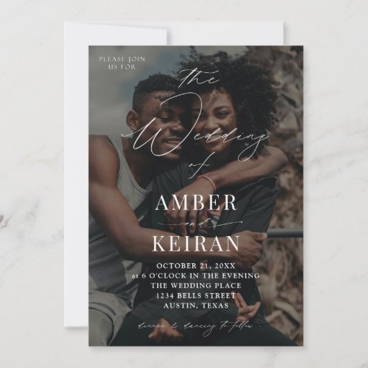 Shades - Fotobruiloft Kaart (Voorkant)