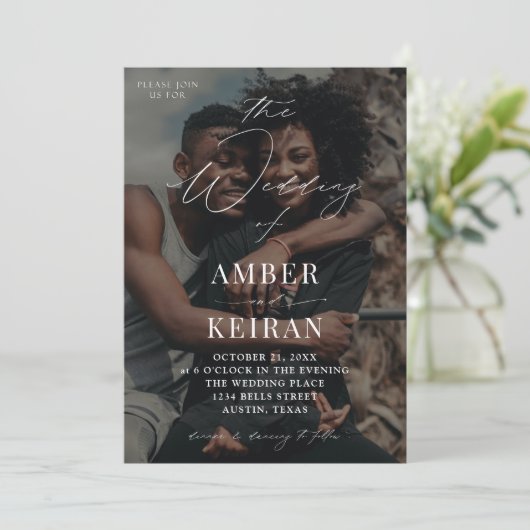 Shades - Fotobruiloft Kaart (Staand voorkant)