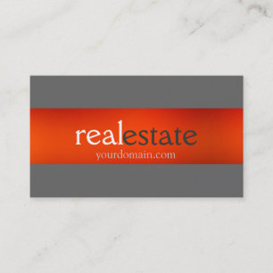 Shades Grey Oranje Real Estate Agent Visitekaartje