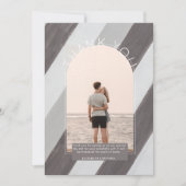 Shades Grey Striped FOTO DANK U Bedankkaart (Voorkant)