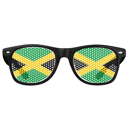 Shades & Jamaica Sunbril/Jamaicaanse vlag Retro Zonnebril (Voorkant)