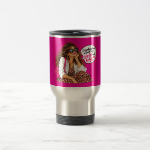 Shades & Lipstick Hot Roze Reismok Reisbeker
