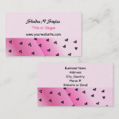 Shades N'-stijlen Roze en Zwart ontwerp Visitekaartje (Voorkant / Achterkant)