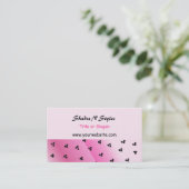 Shades N'-stijlen Roze en Zwart ontwerp Visitekaartje (Staand voorkant)