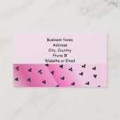 Shades N'-stijlen Roze en Zwart ontwerp Visitekaartje (Achterkant)