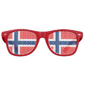 Shades & Noorse zonnebril/Noorse vlag Retro Zonnebril (Voorkant)