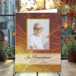 Shades of Autumn begrafenisdienst gevouwen Programma