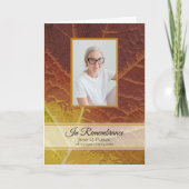 Shades of Autumn begrafenisdienst gevouwen Programma (Voorkant)