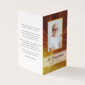 Shades of Autumn begrafenisgebed Visitekaartje (Buitenkant)