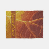 Shades of Autumn Leaf Bruiloft Fleece Deken (Voorkant (Horizontaal))