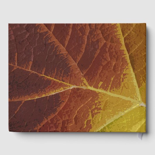 Shades of Autumn Leaf Bruiloft Gastenboek (Achterkant)