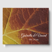 Shades of Autumn Leaf Bruiloft Gastenboek (Voorkant)