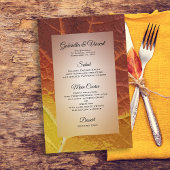 Shades of Autumn Leaf Bruiloft Menu