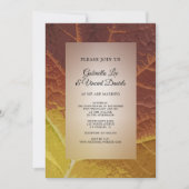 Shades of Autumn Leaf bruiloft uitnodiging (Voorkant)