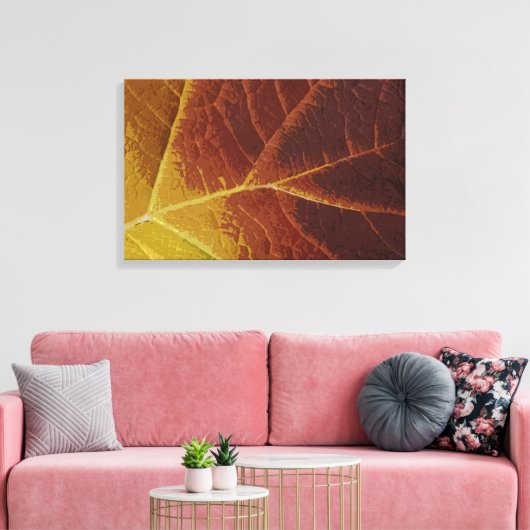 Shades of Autumn Leaf Canvas Afdruk (Insitu (Woonkamer))