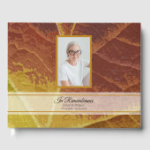 Shades of Autumn Leaf Celebration of Life Memorial Gastenboek (Voorkant)