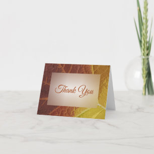 Shades of Autumn Leaf Dank u Bedankkaart