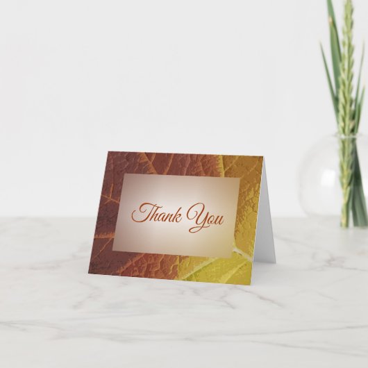 Shades of Autumn Leaf Dank u Bedankkaart (Voorkant)