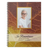 Shades of Autumn Leaf Funeral Memorial Gastboek Notitieboek (Voorkant)