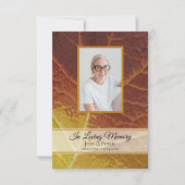 Shades of Autumn Leaf Funeral Memorial Sympathie Bedankkaart (Voorkant)