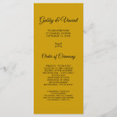 Shades of Autumn Leaf Trouwprogramma Programmakaart (Achterkant)