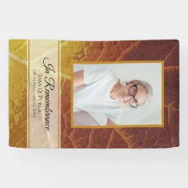 Shades of Autumn Leaf Viering van het leven begraf Spandoek