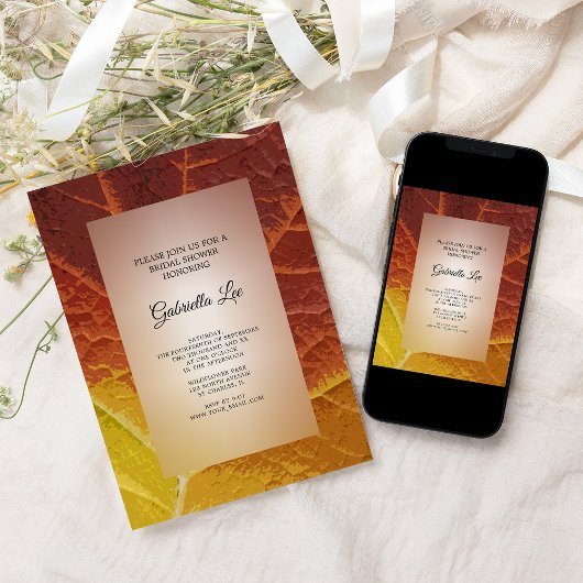 Shades of Autumn Leaf Vrijgezellenfeest Kaart