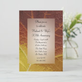 Shades of Autumn Leaf Wedding Jubileum Party Kaart (Staand voorkant)