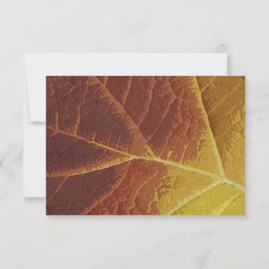 Shades of Autumn Leaf Wedding RSVP Response Kaart (Achterkant)