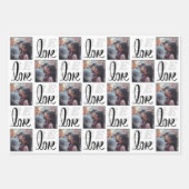 Shades of Black & Grey kerstfoto 3 Gift Inpakpapier Vel (Voorkant 3)