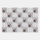 Shades of Black & Grey kerstfoto 3 Gift Inpakpapier Vel (Voorkant 2)