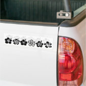 Shades of Black Hibiscus flower Bumpersticker (Op Truck)
