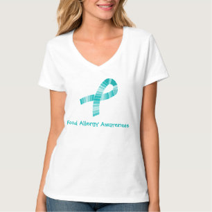 Shades of Blauwgroen Ribbon Food Allergy Awareness T-shirt