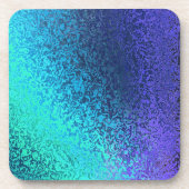 Shades of Blue Abstract Cork Onderzetter (Voorkant)