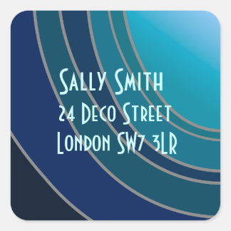 Shades of Blue Address Sticker