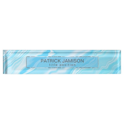 Shades of Blue Background Naambordje (Voorkant)