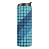 Shades of Blue Basket Weave Pattern Tumblers Thermosbeker (Gedraaid links)